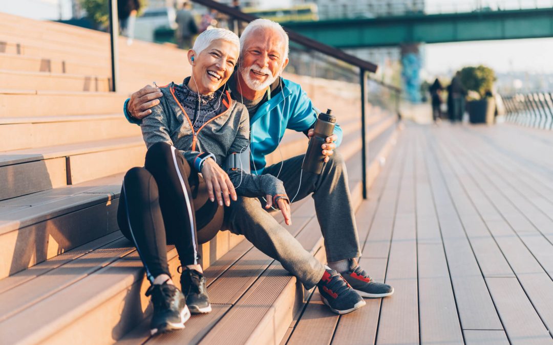 Two people after their run